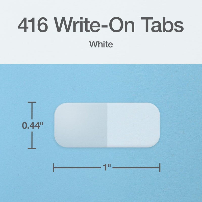 Redi-Tag, RTG31010, Permanent Stick Write-On Index Tabs, 416 / Pack, White, (Pack of 1) - Image 2